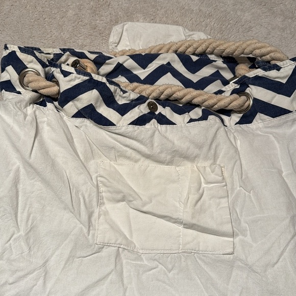 ๐ผ Large Donna Dixon Chevron, Multi-Purpose, Tote โ Navy Blue & White - Picture 10 of 12